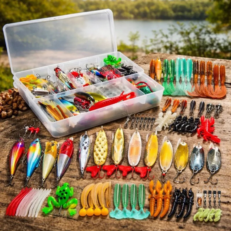181 Pcs Kit De Cebos De Señuelos De Pesca Lure