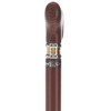 Soft Genuine Leather Grip Brown Cane - Leather Wrapped Shaft