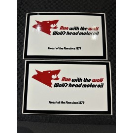 Wolfs Head Motor Oil Stickers Lot of 4