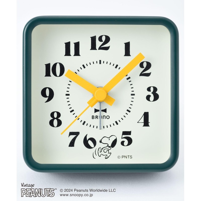 BRUNO PEANUTS BCA031-DR Comic Alarm Clock, Green Type, Other, No