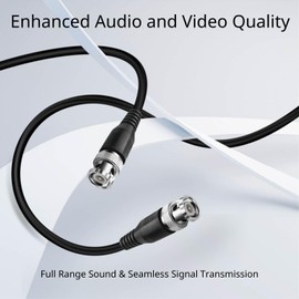 TNP SDI Cable Connectors RG6 Coaxial Cable Male to Male - Heavy Shielding, BNC to BNC Cord Connectors, HD SDI BNC Cable, Long Cable Cord, 75 Ohm Cable, 3FT