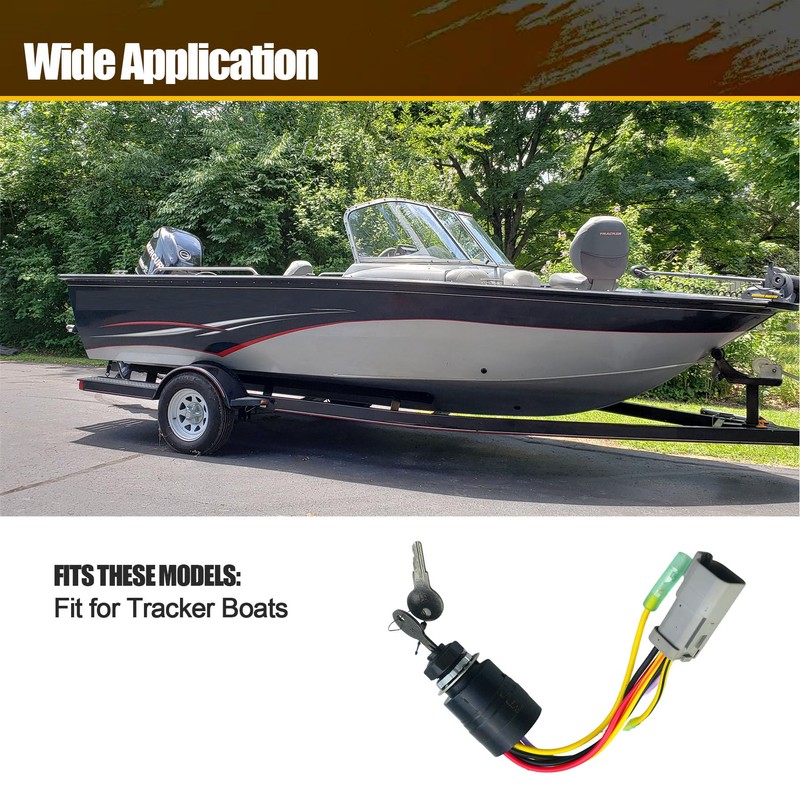 129572 Ignition Switch with Key Fit for Tracker Boats 3