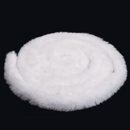 UNVOJL 6.5 Feet Faux Fur Ribbon Trim White Faux Fur Ribbon Furry Ribbon Costume Accessories