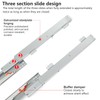 Undermount Drawer Slides, Bottom Mount Invisible Soft Close Pull Out