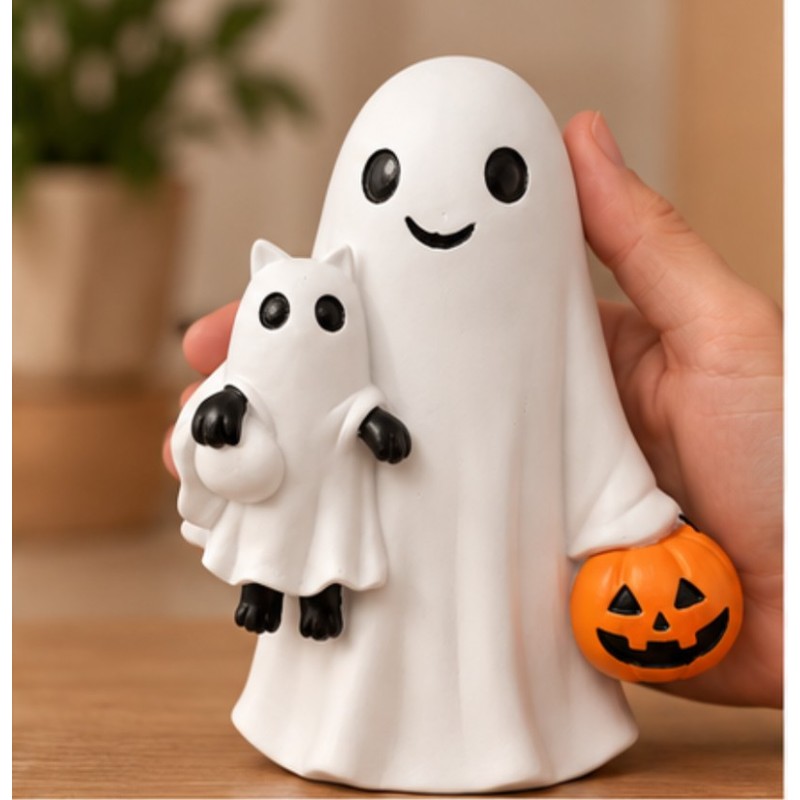 Halloween Ghost Pet Ornament for Home & Car – Resin