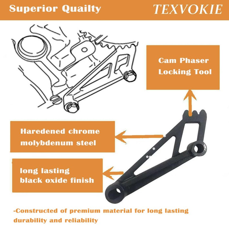 TEXVOKIE Crankshaft Positioning Wrench Holder Cam Phaser Locking Tool Fit