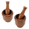 Garlic Grinder Bowl Jujube Wood Herb Crushing Bowl Multipurpose Spice
