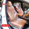 Tallew 250 Pcs Disposable Car Seat Covers Clear Plastic Car