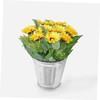 LABRIMP 4pcs Metal Trash Can with Lid Small Office Desk