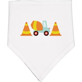 inktastic Cement Mixer Construction Baby Bandana Bib White and Black F479