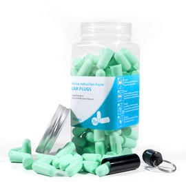 Ear Plugs 60 Pairs Soft Green Colour Ear Plugs for Sleeping Reusable Foam Plugs for Noise Protection, Work, Concerts, Sleeping Aid, Hearing Protection with 38 dB SNR