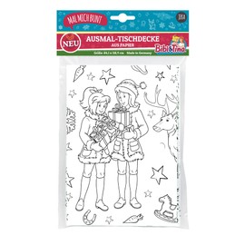 Bibi & Tina Colouring Tablecloth Christmas, Bibi and Tina Christmas, Paper Tablecloth Christmas, Decoration Christmas, Colouring Christmas, Gift Idea Christmas, Mal Mich Colourful