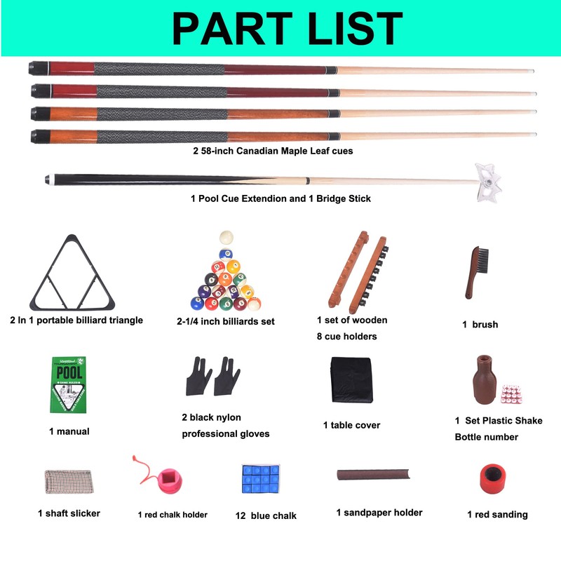 Billiard Accessory kit Set, Includes All Accessories for Billiards