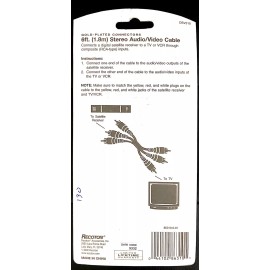 RCA Recoton Satellite DSV310: Stereo Audio/Video RCA Cable (6 feet)