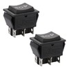 Baomain Momentary Rocker Switch 6 Pin DPDT Button On/Off/On AC