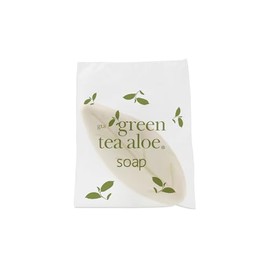 Green Tea Aloe Jabón de Hoja con Aroma Herbal, 30 g, Amenidades Hoteleras, 120 Unidades
