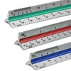 Kyuionty Architectural Scale Ruler 12 Inch, Imperial Scale Aluminum Laser-Etched