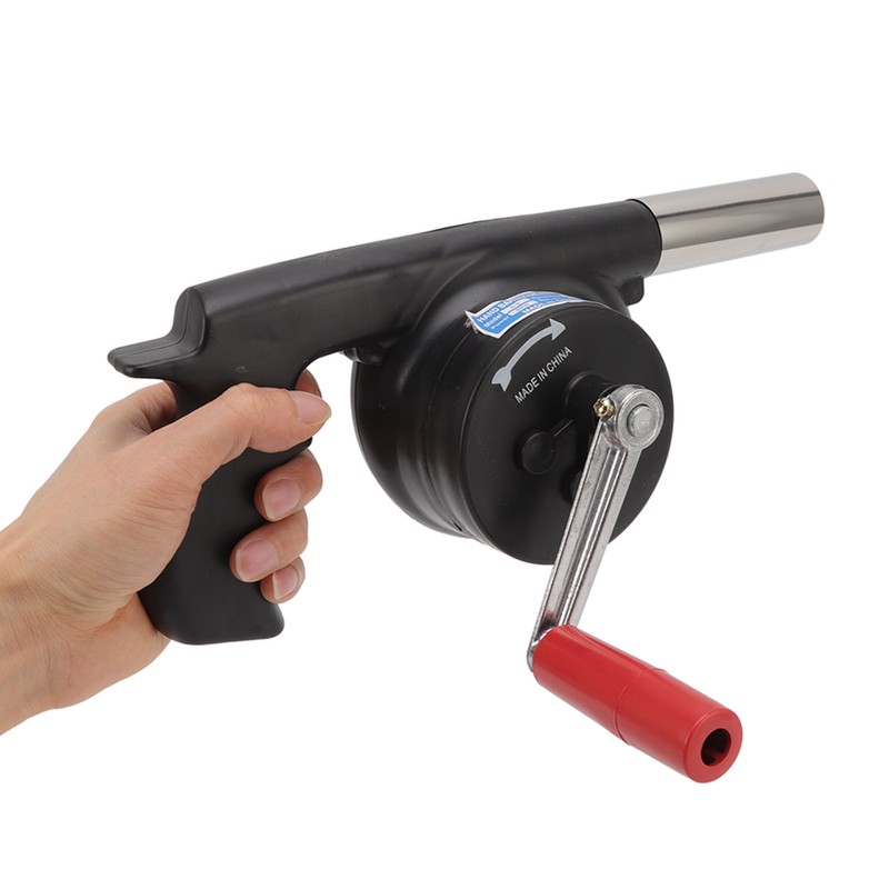 Hand Crank BBQ Blower Lightweight Portable ABS Barbecue Fan for