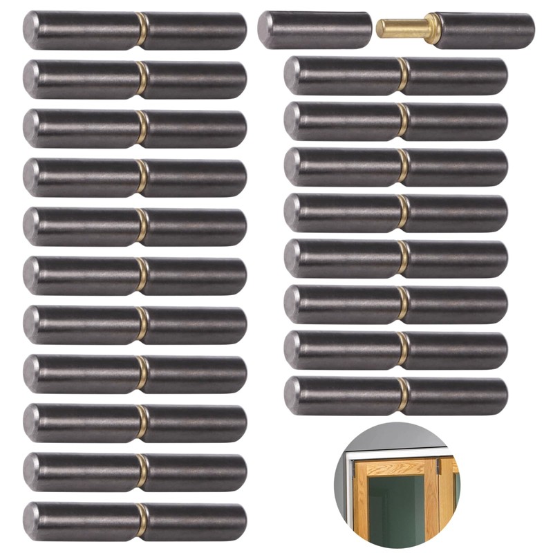 20 Pack Weld On Barrel Hinges 3 inch, Carbon Steel