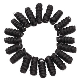 S-noilite 3 packs Short Crochet Hair for Black Women,10 Inch Jamaican Bounce Curls Crochet Braids Wand Curl Hair Extensions for Black Women DIY,12MM,20roots/Pack (Natural Black)
