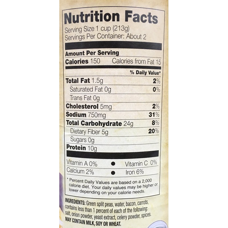 Andersen's Split Pea With Bacon Soup 15oz. can (Pack of