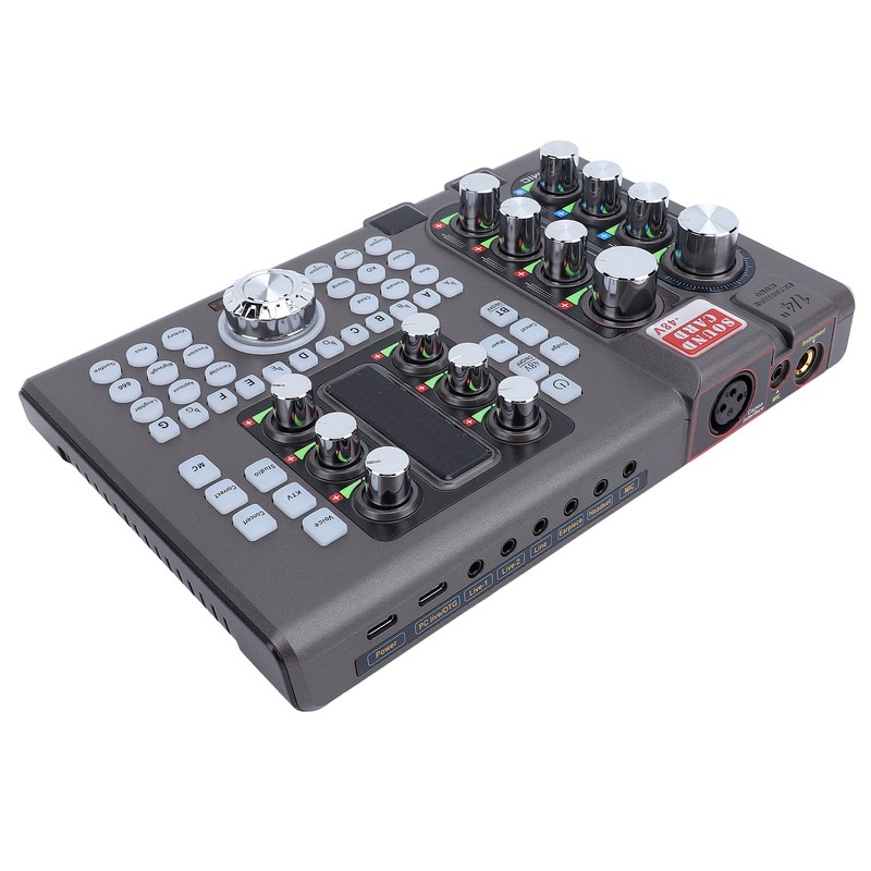 Digital Sound Card Professional Treble Bass Adjustable One Click Noise
