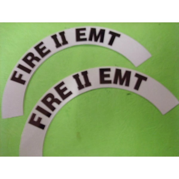 FIRE II EMT CRESCENTS PAIR FOR FIRE HELMET OR HARDHATS