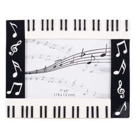 Broadway Gift Piano Keyboard Musical Notes Treble Clef Decorative 5x7 Picture Frame