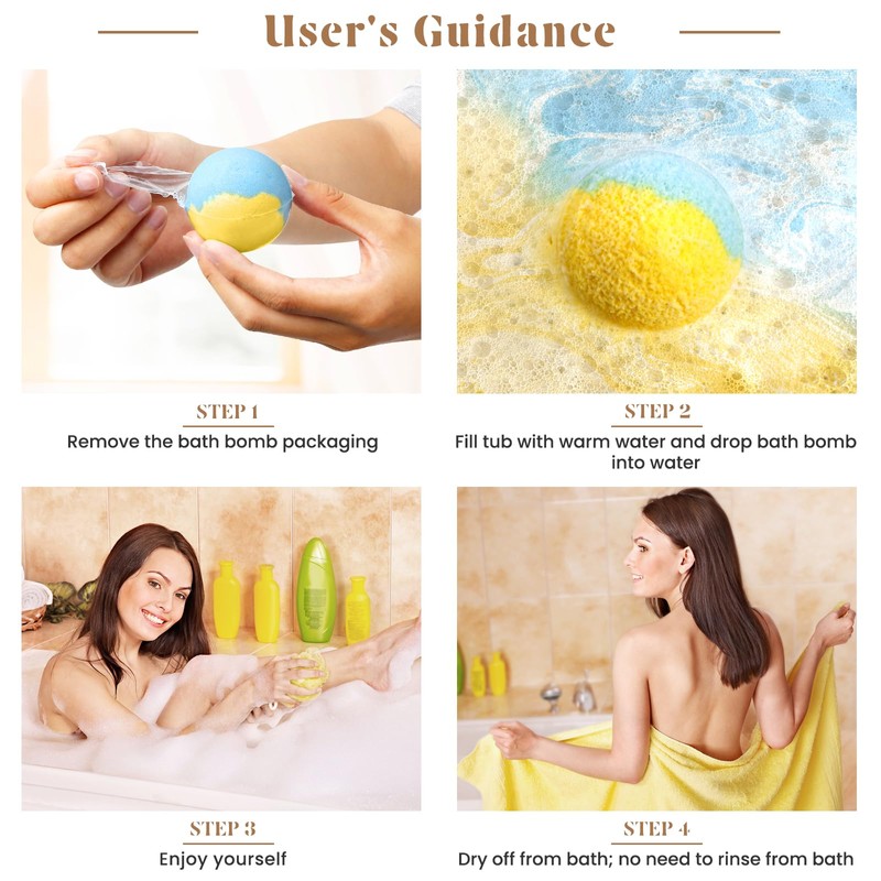 ZenBombs Bath Bombs Set, 20 pcs Natural Shea Butter &