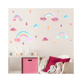 Colorful Rainbow Clouds DIY Embellishments Wall Sticker Decal for Kid Girl Nursery Room Decortaion