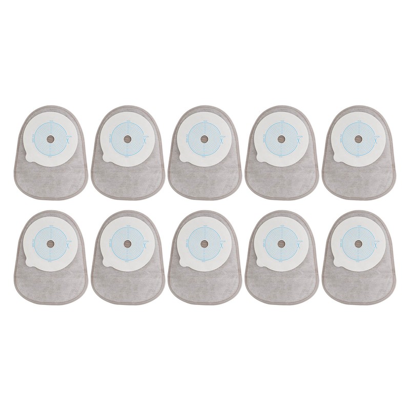 10pcs Adhesive Colostomy Pouch Lock Disposable Drainable Medical Ostomy Bag