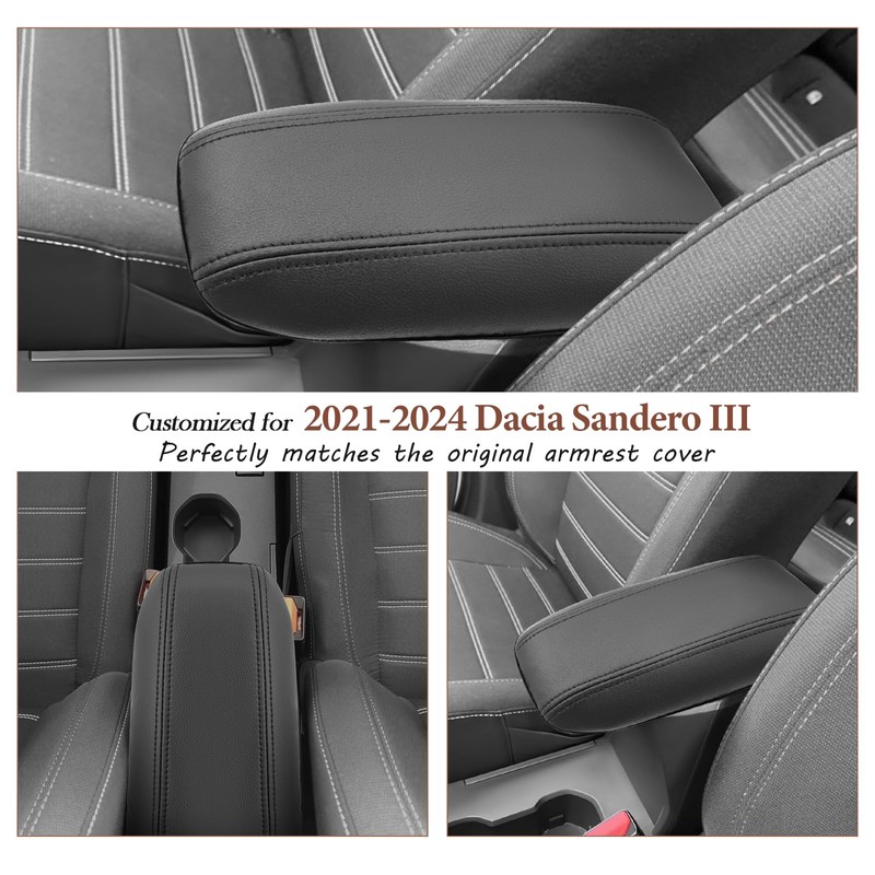 SKTU Armrest Cover Compatible with Dacia Sandero III Stepway Jogger