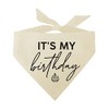 It's My Birthday Dog Bandana (Natural, OS 966)