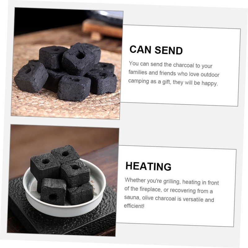Kisangel 1bag Fireplace Charcoal Tablets Multi-Functional Bamboo Charcoal for Camping