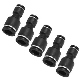 TA-VIGOR 10mm Tube OD x 6mm Reducing Push to Connect Tube Fittings, Quick Release Push Fit Air Line Connectors, Stem Reducer Air Fittings PG10-6 (Pack of 2)