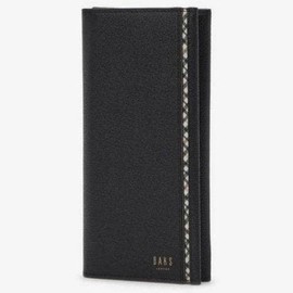 Daks (신세계강남점)DBWA5E441BK 25SSWARREN워렌 체크 배색 라인 블랙 장지갑 (DBW A5 E441 BK) 25SS WARREN Check Color Block Black Long Wallet