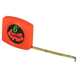 Crescent Lufkin 1/4" x 6' Pee Wee® Hi-Viz® Orange Case Yellow Clad Pocket Tape Measure - W616BO