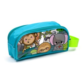 Puckator Adoramals Wild Clear Window Pencil Case - School Equipment Stuff - Pencil Cases - Large Capacity Preppy Pencil Case - Zipper Pouch - Office Essentials Pencils Case Cute Pencilcase Pen Case