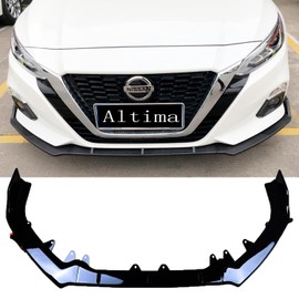 MUCO New Front Bumper Lip Compatible With 7th Nissan Altima 2019 2020 2021 2022 2023 Car Front Spoiler-Gloss Black Sport Front Spoiler - 3pcs