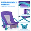 Beach Chairs for Adults 2 Pack,Heavy Duty Folding Low Back