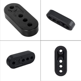 Renjzle 4 Piece Muffler Hanger Mount, Automobile, Universal Muffler Ring, Reinforced Muffler, Hanging Rubber, Car, Muffler Bush, 3 Height Adjustable, 4 Holes