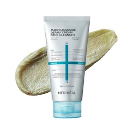 Mediheal Derma Cream Pack Cleanser [Madecassoside] - 1 Minute Mask to Foam Cleanser - Deep Cleansing & Pore Cleansing Effect - Smooth Texture Care - Hydrating & Non-Irritating Formula (4.06 fl. oz.)