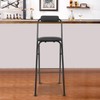 LUNUMAOS 29" Tall Chair,Cushioned Padded Folding Bar Stool,Bar Stool,Portable Folding