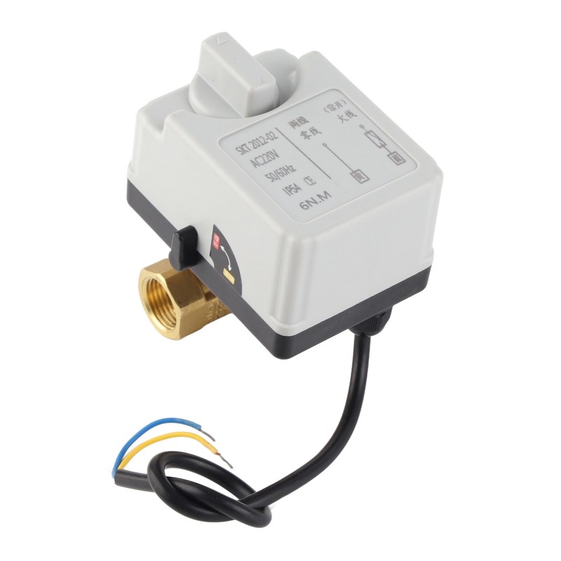 Motorized Ball Valve Electrical 2 Way Normally Open Manual Automatic