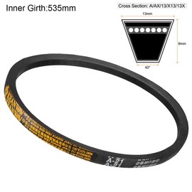 TA-VIGOR A-21 Drive V-Belts 21" Inner Circumference 13mm/ 1/2" Width, Wrapped Rubber Transmission Belt for Compressors, Pumps, Air Conditioning Systems