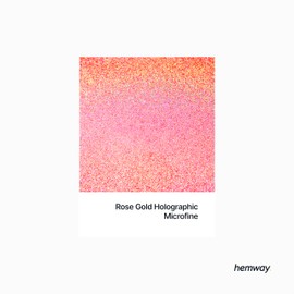 Hemway Bulk Glitter 410g / 14.5oz MEGA Craft Shaker Glitter for Nails, Resin, Tumblers, Arts, Crafts, Painting, Festival, Cosmetic, Body - Microfine (1/256" 0.004" 0.1mm) - Rose Gold Holographic