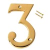 eSplanade Brass House Hotel Door Number Sign 4" Sticky Numeric