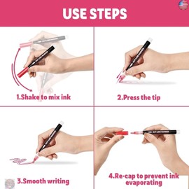 Glopus store Easter Basket Essentials, 12 Colors Shimmer Markers Outline Glitter Pens,