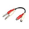 Red and White RCA Pin Jack (Female) x 2-6.3mm Mono