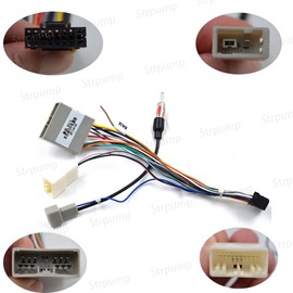 9'' Car Radio Stereo Fascia Frame Panel Trim Bezel with Power Harness Cable for Honda Civic (EJ/EK/EM) 1995-2001 Mounting Kit RHD